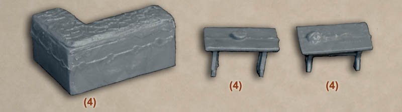 Image 4 of Linear-B 1/72nd Ancient Roman Tavern Plastic Figures Set