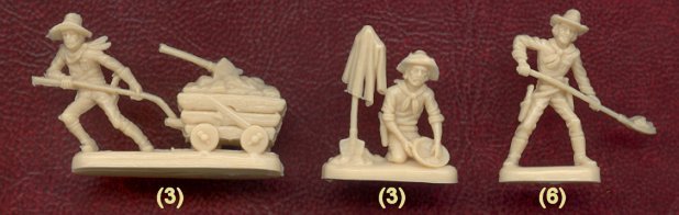 Image 2 of Nexus 1/72nd Scale Western Gold Rush Plastic Figures Set