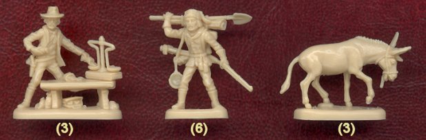 Image 3 of Nexus 1/72nd Scale Western Gold Rush Plastic Figures Set