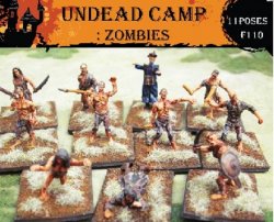 Caesar Miniatures 1/72nd Scale UNDEAD CAMP ZOMBIES Plastic Figures Set 110 