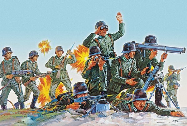 Image 0 of Revell 1/76nd Scale WWII German Infantry Soldiers Set 2598
