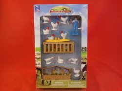 New Ray Country Life 1/2nd Scale Chickens Farm Animals Set 05515