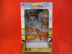 New Ray Country Life 1/2nd Scale Horses Farm Animals Set 05515