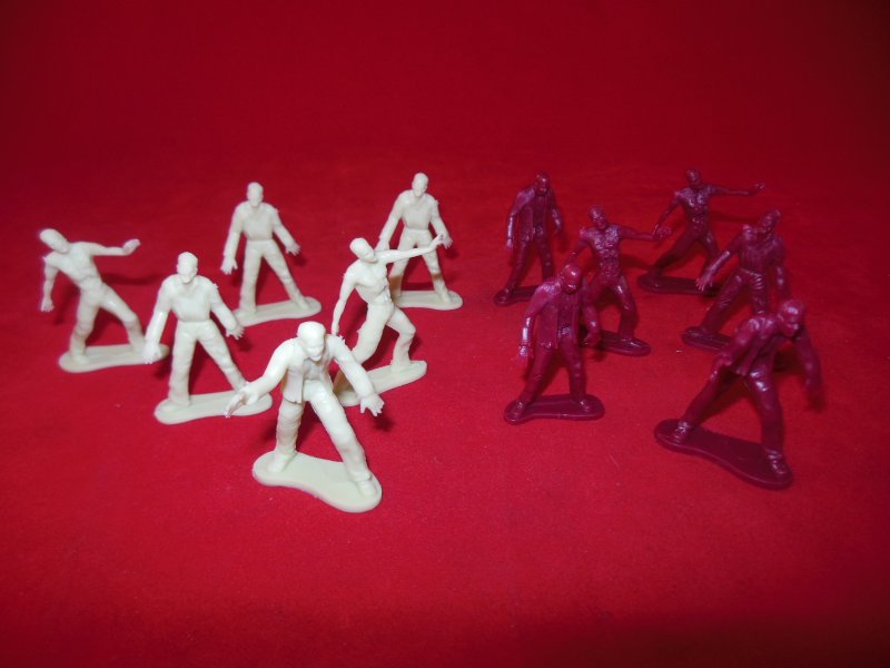 Image 0 of Set Of 12 Walking Dead Style Plastic Zombie Figures 