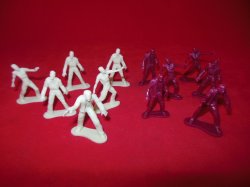 Set Of 12 Walking Dead Style Plastic Zombie Figures 