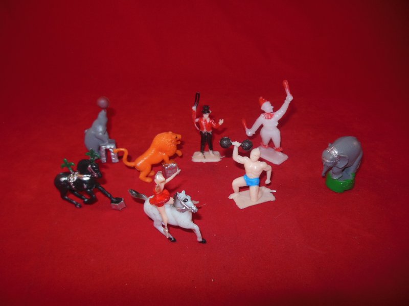 Image 0 of  Circus Carnival Performers & Animals Plastic Figures Set