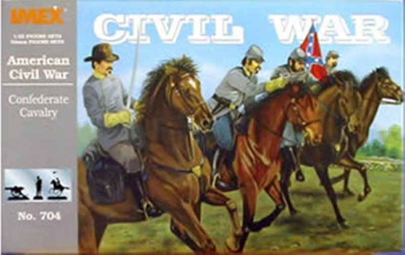 Image 0 of Imex 1/32nd Scale American Civil War Plastic Confederate Cavalry Set 704