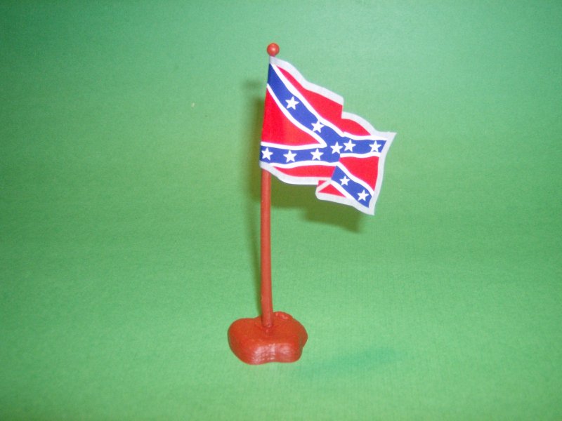 Image 0 of Civil War Plastic Confederate Flag With Base