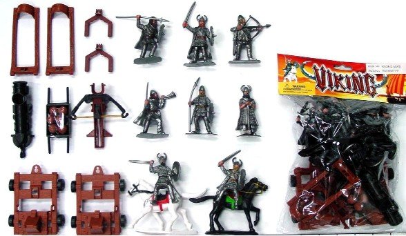 Image 0 of Medieval Plastic Vikings And Artillery Figures Set 31