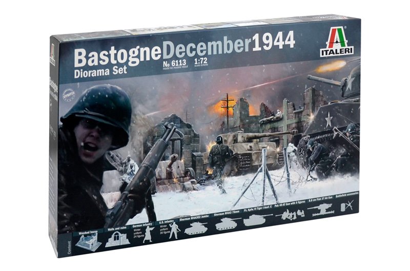 Image 0 of Italeri 1/72nd WWII Bastogne December 1944 Diorama Playset 6113