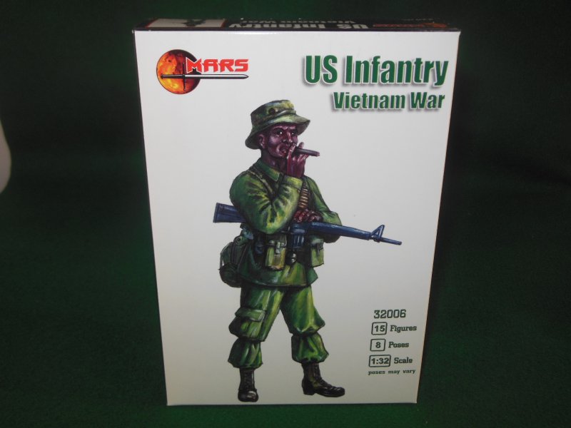 Image 0 of Mars 1/32nd Scale Vietnam War U.S. Infantry Plastic Figures Set 32006