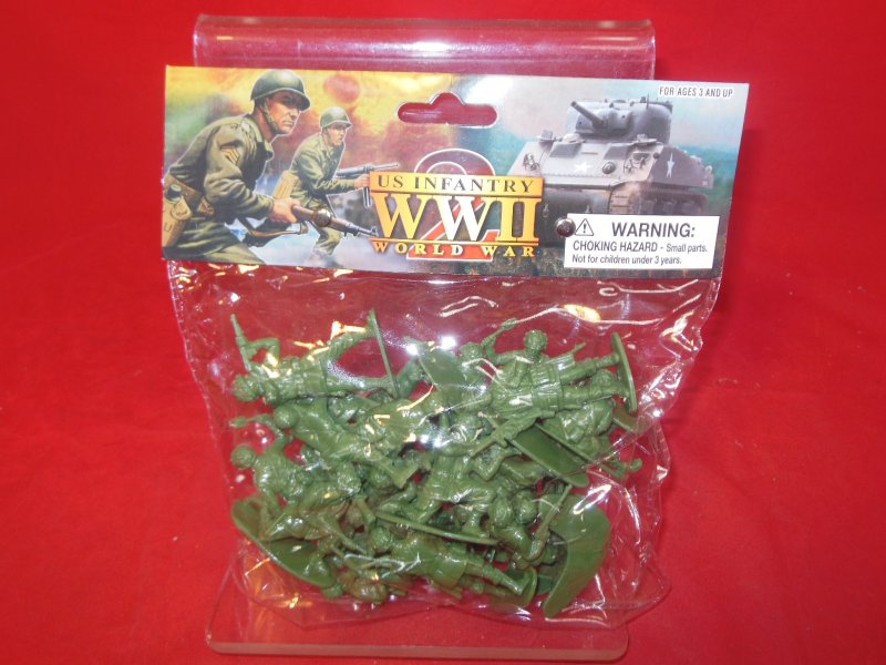 Image 0 of World War II 1/32nd Scale Plastic US Paratroopers Soldiers Set PYS-46