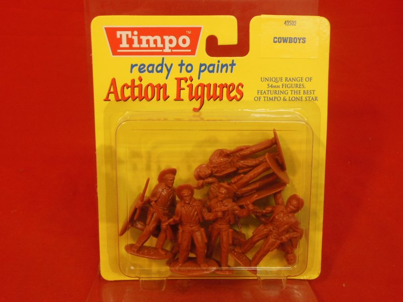 Image 0 of Timpo 54mm Western Cowboys Plastic Figures Set