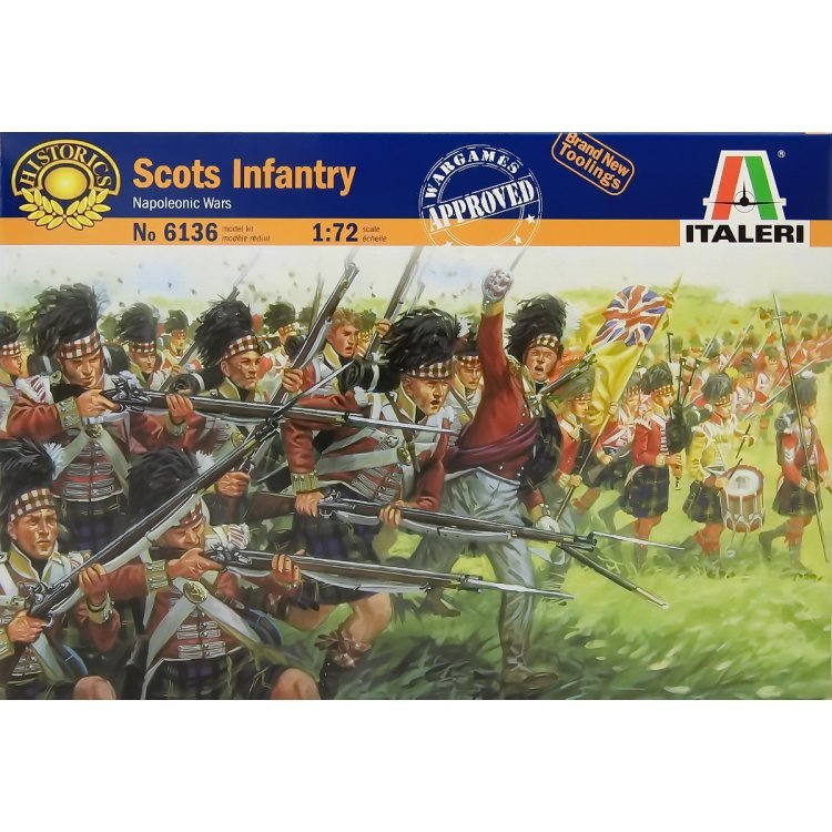 Image 0 of Italeri 1/72 Napoleonic War: Scots Infantry Soldiers Set 6136