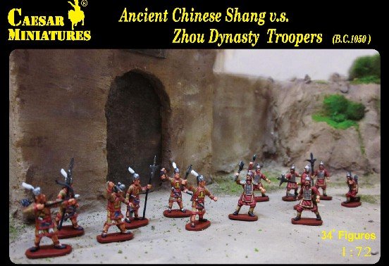 Image 0 of Caesar Miniatures 1/72 Ancient Chinese Shang vs Zhou Dynasty Troopers Set CMF29