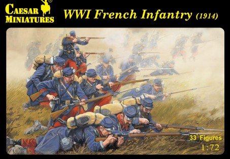 Image 0 of Caesar Miniatures 1/72 WWI French Army 1914 Set CMF34