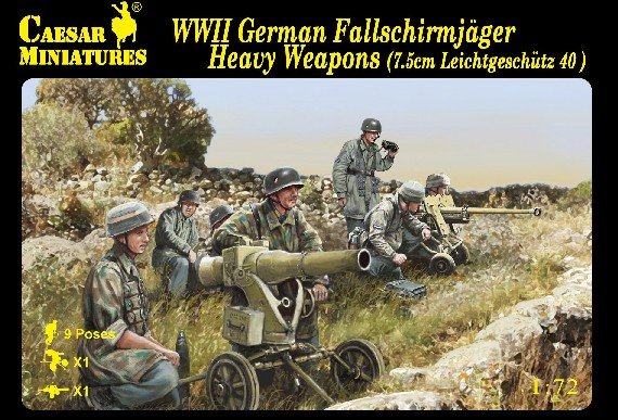 Image 0 of Caesar Miniatures 1/72 WWII German Fallschirmjager Heavy Weapons Set CMF98