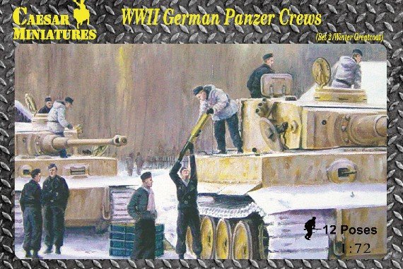 Image 0 of Caesar Miniatures 1/72 WWII German Panzer Crews Set #2 Winter Greatcoat CMFHB5