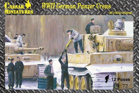 Image 0 of Caesar Miniatures 1/72 WWII German Panzer Crews Set #2 Winter Greatcoat CMFHB5