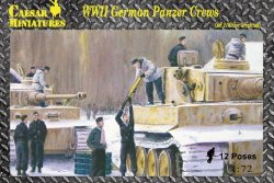 Caesar Miniatures 1/72 WWII German Panzer Crews Set #2 Winter Greatcoat CMFHB5