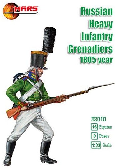 Image 0 of Mars 1/32nd Scale Russian Infantry Grenadiers 1805 Soldiers Set 32010