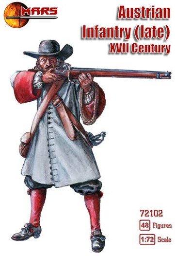 Image 0 of Mars 1/72nd Scale XVII Century Late Austrian Infantry Set 72102