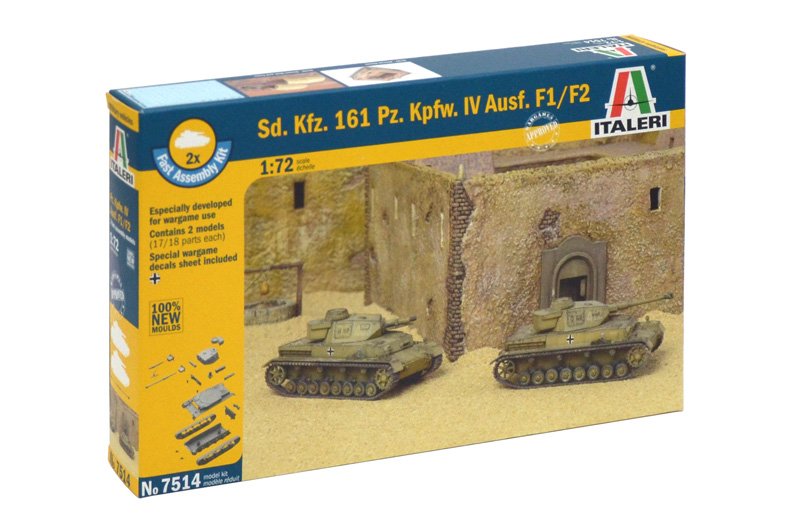 Image 0 of Italeri 1/72nd Scale WWII German Sd. Kfz. 161 Panzer IV Fast Model Kit 7514