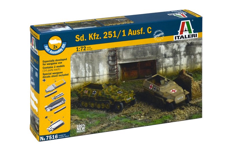 2 Kits in Box Armourfast 1/72 Sd Kfz 251/1 