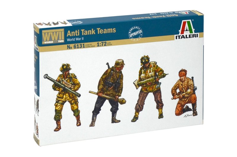 Image 0 of Italeri 1/72nd Scale WWII Anti-Tank Soldier Teams Set 6131