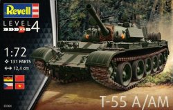 Revell 1/72th Scale Rusian T-55A Tank Plastic Model Kit 3304 