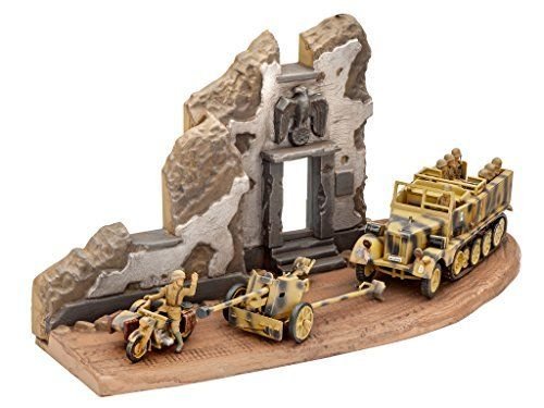 Image 1 of Revell 1/76th Scale WWII German SD KFz. 11 & Pak 40 Plastic Model Kit 3252