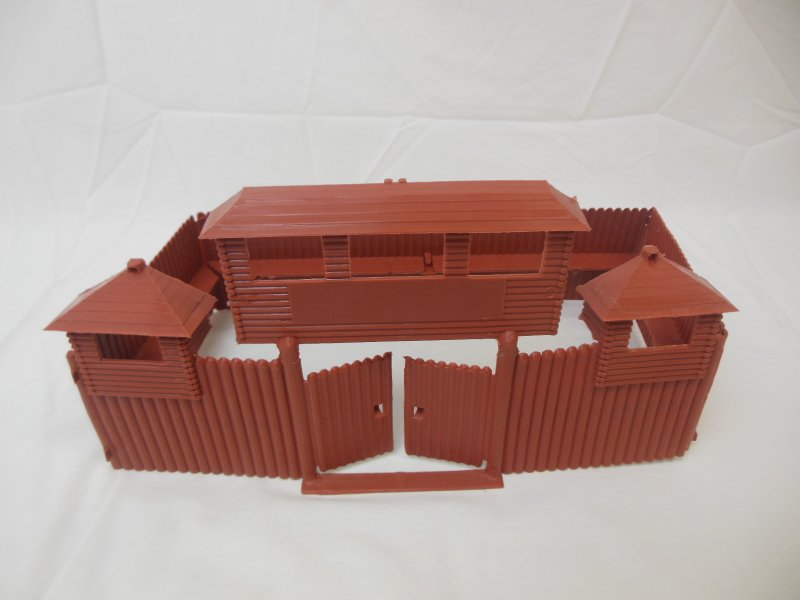 Image 0 of MPC Recast Snap Together Plastic Western Playsets Wood Stockade FORT