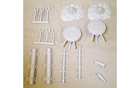 Image 0 of Marx Recast Medieval Archery And Seige Equipment Plastic 12 Pc Set