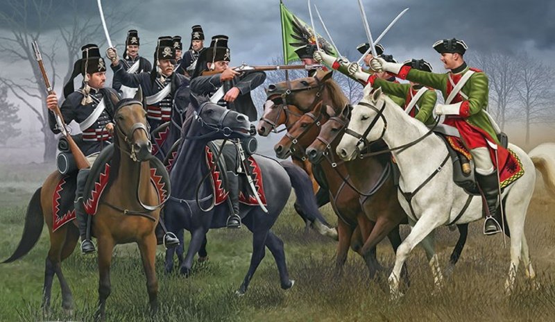 Image 0 of Revell 1/72nd Scale 7 Years War Austrian & Prussian Cavalry Double Box Set 2453