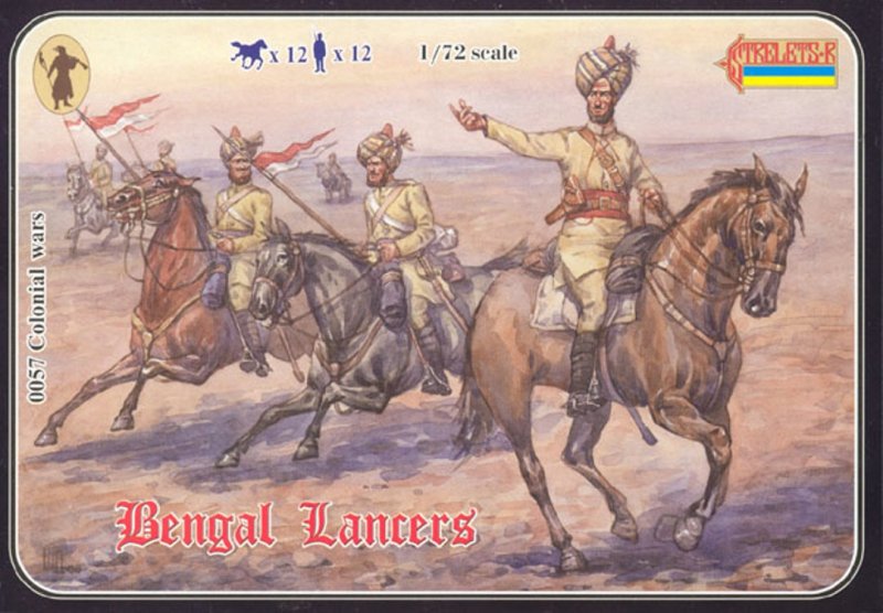 Image 0 of Strelets 1/72nd Scale Plastic Colonial Wars Bengal Lancers Set 0057