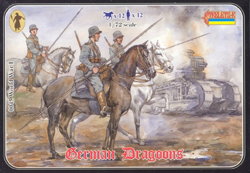 Image 0 of Strelets 1/72nd Scale Plastic World War I German Dragoons Figures Set 0045