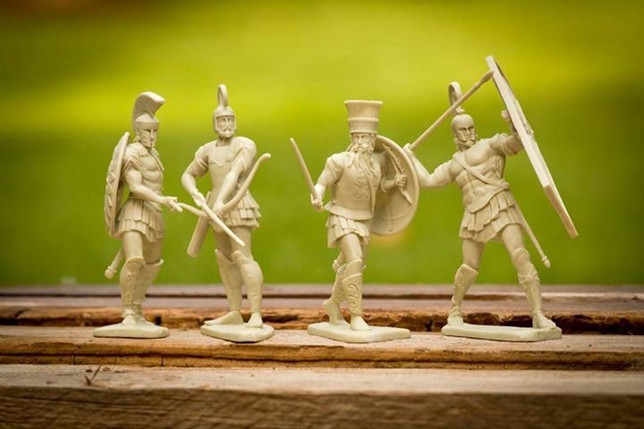 Image 1 of LOD Enterprises War Of Troy Ancient Greek Heroes Plastic Figures Set