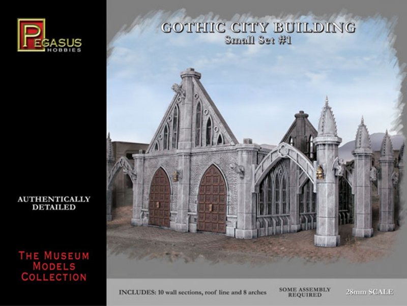 Image 0 of Pegasus Models 28mm Gothic City Building Small Set 1 4924 Plastic Model Kit 