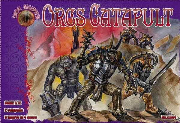 Image 0 of Dark Alliance 1/72 Orc Figures w/ Catapults Set 72034