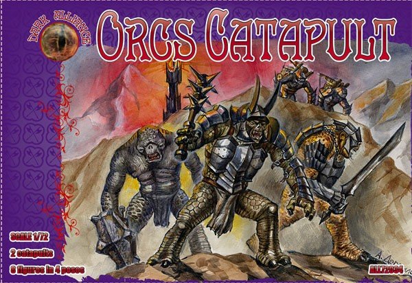Image 0 of Dark Alliance 1/72 Orc Figures w/ Catapults Set 72034