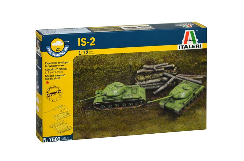 Image 0 of Italeri 1/72nd Scale M3A1 WWII Russian Js-2m Stalin Tank Fast Model Kit 7502