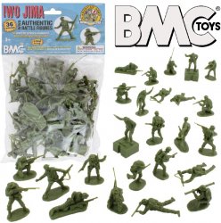 BMC 54mm Iwo Jima WWII US Marines Plastic Figures Set 40034 