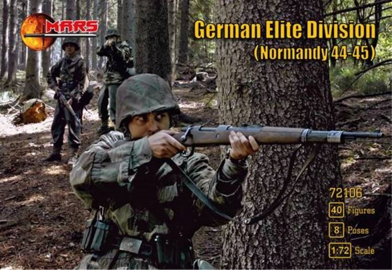 Image 0 of Mars 1/72 Scale WWII Normandy German Elite Division Soldiers Set 72106