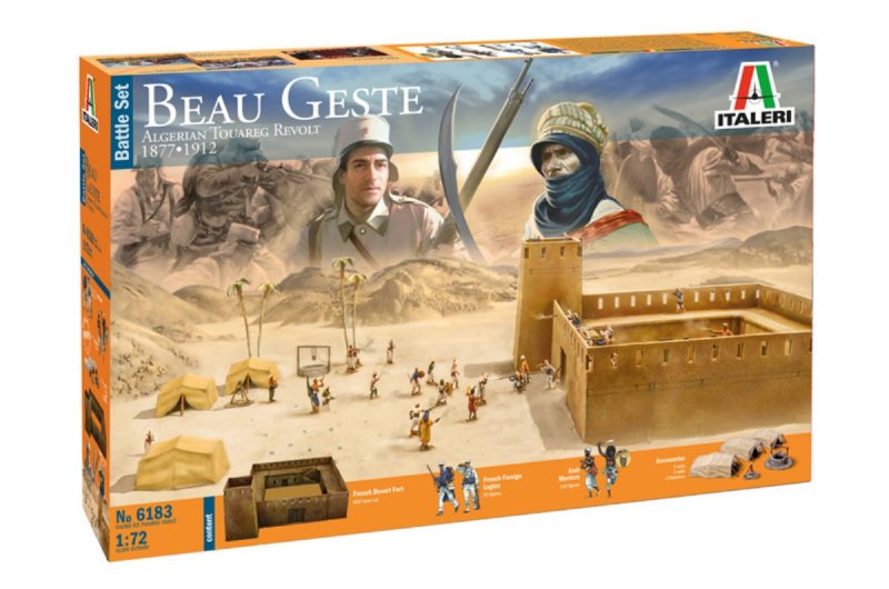 Image 0 of Italeri 1/72 Beau Gest: Algerian Touareg Revolt 1877-1912 Diorama Set 6183 NEW!