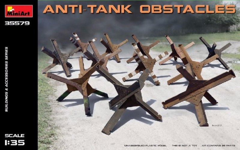 Image 0 of Miniart 1/35th Scale Anti-Tank Obstacles Battlefield Diorama Set 35579 