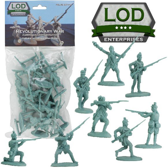 Image 0 of LOD 1/32 Revolutionary War American Light Infantry Playset