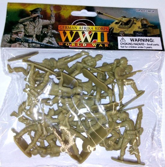 Image 0 of 1/32 54mm WWII German Afrika Corps Figures Bagged Set