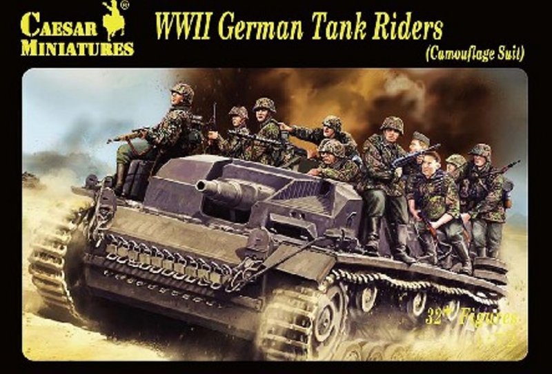 Image 0 of Caesar Miniatures 1/72 WWII German Tank Riders Camo Dress Set H99