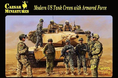 Image 0 of Caesar Miniatures 1/72 Modern U.S. Tank Crews & Armored Force Set H103