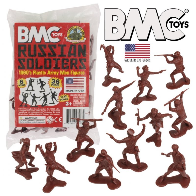 Image 0 of BMC Marx 1/32nd 54mm Reissue WWII Russian Soldiers Set